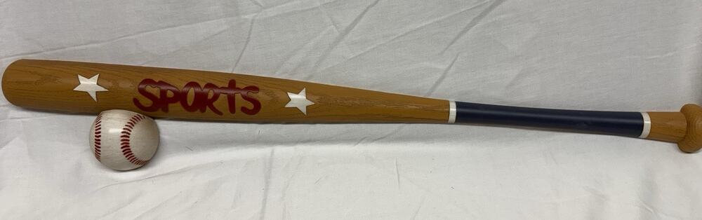 Sports Baseball Bat and Ball plaque, 28 in long, and Allstars Wall Decor